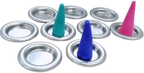 50Pcs Mini Metal Incense Holder Tray Silver