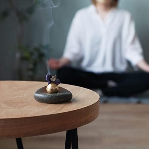 Asayu Japan Flower Pressed Incense Set with Brass Holder 12PCS
