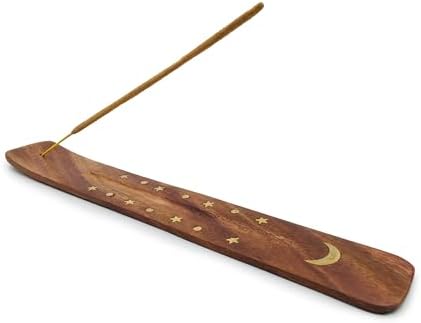 Moon and Stars Incense Holder - Celestial Design for Single Stick