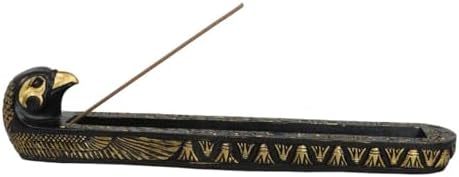 Egyptian God of the Sky Horus Falcon Incense Burner Figurine
