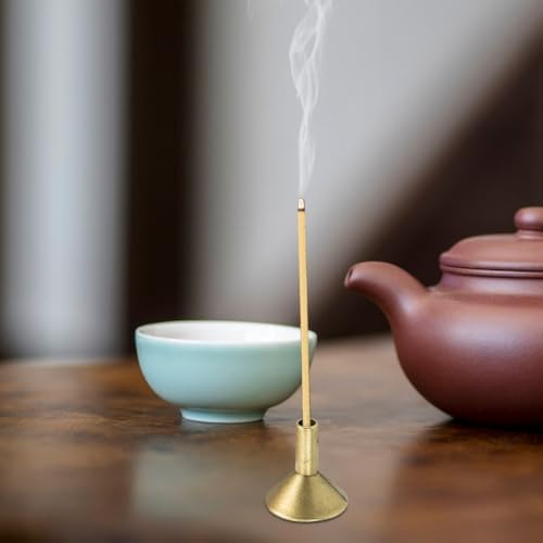 HANABASS 50PCS Brass Incense Holder for Home Decor Meditation Yoga Room Fragrance Decoration