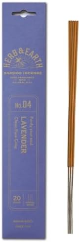 HERB EARTH HE Bamboo Incense - Lavender 20 Sticks