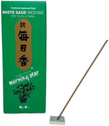 Morning Star Sage 200 Sticks and Holder by Nippon Kodo