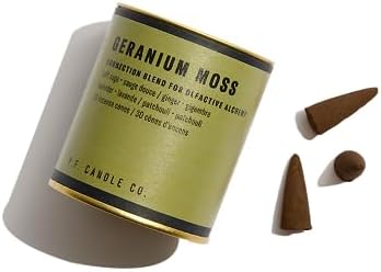 PF Candle Co Geranium Moss Alchemy Scented Hand-Dipped Incense Cones