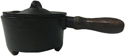 Vrinda Black Iron Incense Burner with Lid - Compact and Durable
