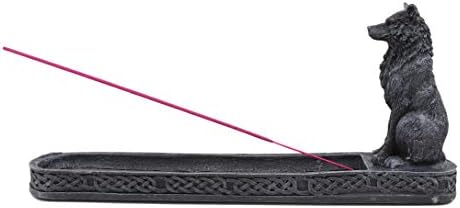 Ebros Moonlight Alpha Wolf Incense Burner Holder Figurine