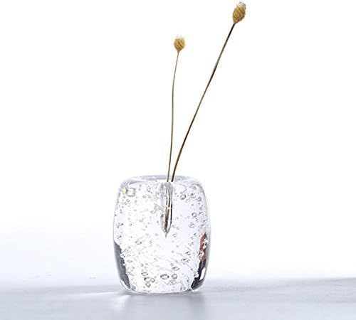 Clear Artificial Crystal Incense Stick Holder with Bubbles Design