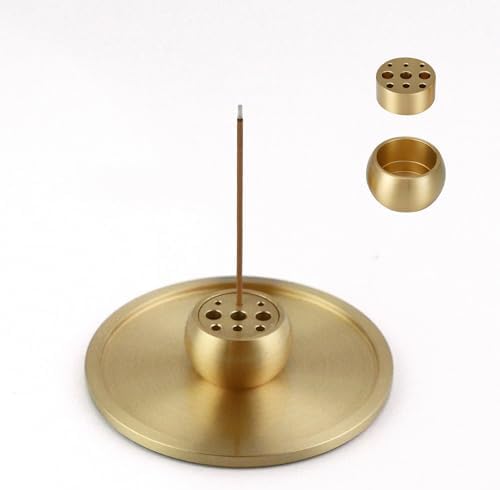 2 in 1 Incense Burner with Ash Catcher and Brass Holder