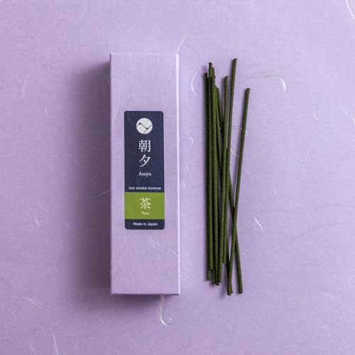 Asayu Japan Matcha Incense Sticks 20g Sample Low Smoke Non-Toxic