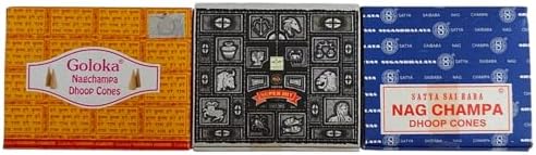 BOEMY Giftbrit Incense Cones Set of 34 3 Packs