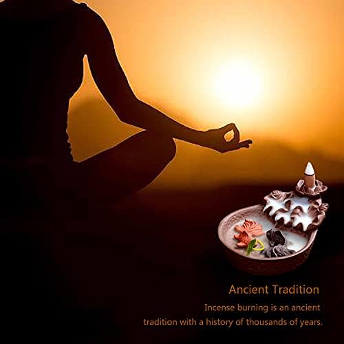 600 pcs Backflow Incense Cones for Waterfall Meditation Relaxation in 2 Bottles