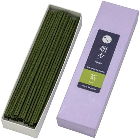 Asayu Japan Matcha Incense Sticks 20g Sample Low Smoke Non-Toxic