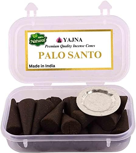 Yajna Natural Palo Santo Incense Cones 60 Count
