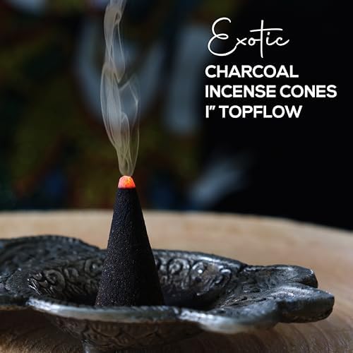 Lavender Charcoal Incense Cones 1 Inch 50 Pack Handmade Hand Dipped
