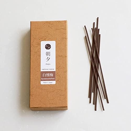 Asayu Japan Traditional Incense Sticks Sandalwood and Plum Blossom Blend 40g