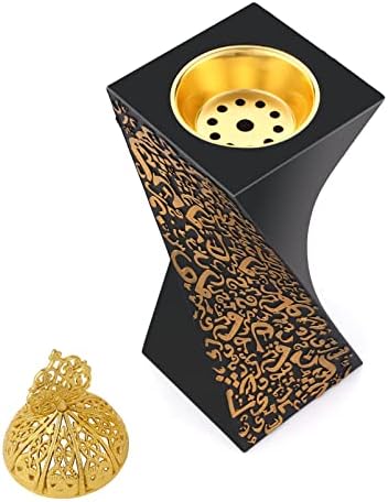 Elegant Black Resin Incense Burner for Yoga Spa Meditation
