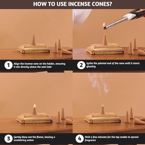 Folkulture Incense Cones Set of 20 Lavender Jasmine Variety Pack