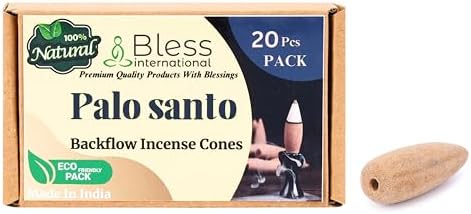Bless International Palo Santo Natural Incense Backflow Cones 20 Count