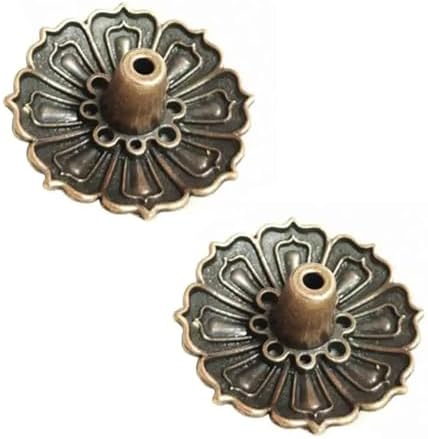 2PCS Brass Lotus Incense Stick Burner with Ash Catcher