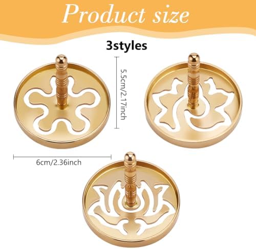 WEBEEDY 3 Pcs Brass Incense Press Set for DIY Home Fragrance