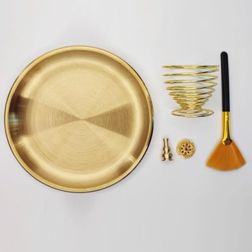 5in1 Incense Holder Set with Brass and Stainless Steel