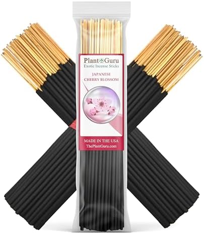 Japanese Cherry Blossom Incense Sticks 7 Inch - 1 Bundle 85 to 100 Sticks
