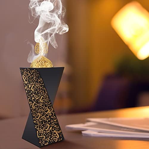 Elegant Black Resin Incense Burner for Yoga Spa Meditation