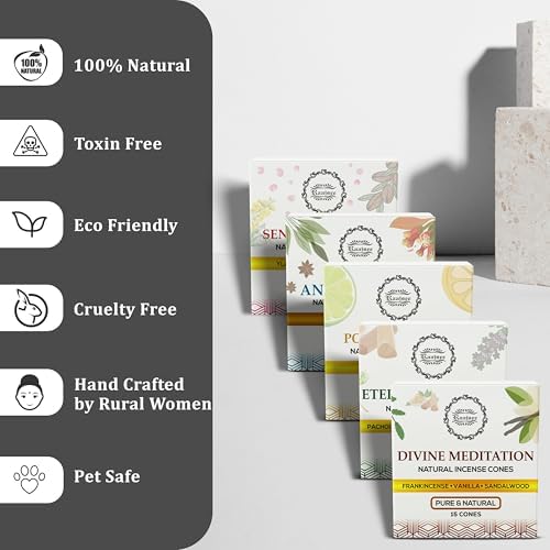 Raajsee Natural Incense Cones Gift Pack 90 Total