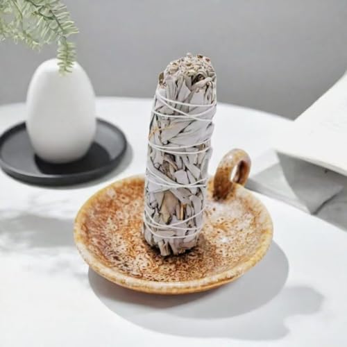 DEIYVON Ceramic Incense Holder Candle Plate for Palo Santo and Flameless Candles
