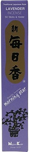 Morning Star Lavender Incense 50 Sticks with Holder