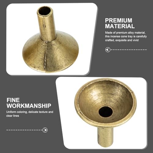 HANABASS 50PCS Brass Incense Holder for Home Decor Meditation Yoga Room Fragrance Decoration