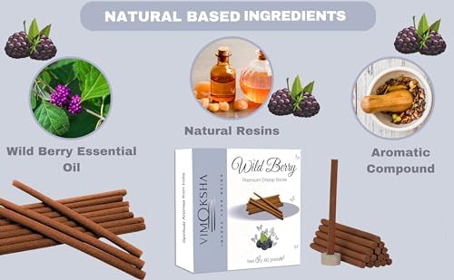VIMOKSHA Dhoop Incense Stick 100 Pack with Stand
