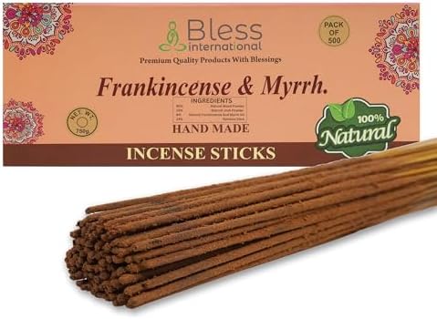 Bless Frankincense and Myrrh Natural Handmade Incense Sticks 500 Sticks
