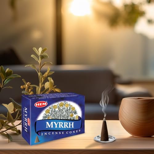 HEM Myrrh Incense Cones Pack of 12