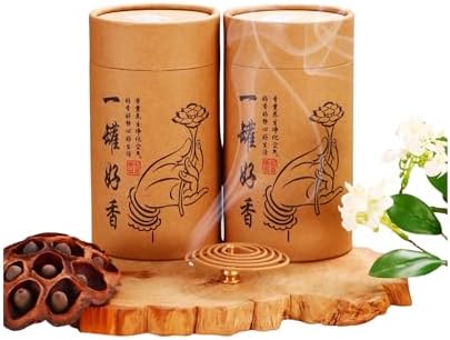 RELCHANE Incense Coils with Brass Holder 240pcs Set