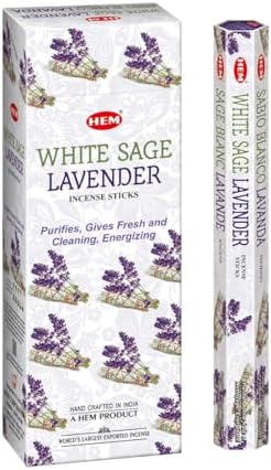 4 Quarters More White Sage Lavender Incense Sticks - Box of Six 20 Sticks Each