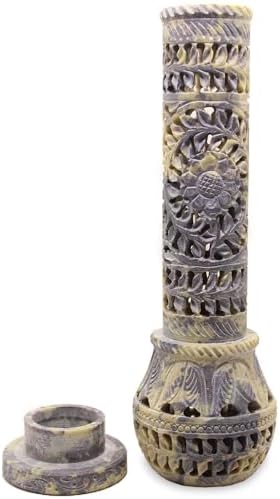 Handmade Carving Soapstone Incense Holder Tower