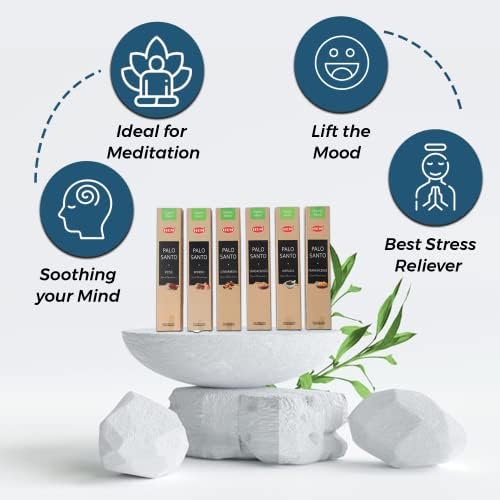HEM Assorted Incense Sticks 6 Packs - Aromatherapy for Air Purifier Meditation and Relaxation