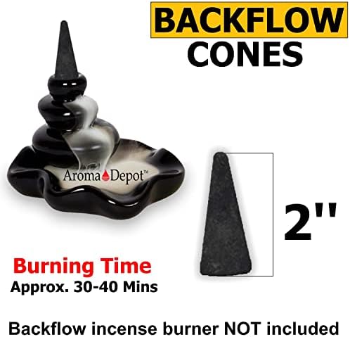 Aroma Depot 2 Inch Lavender Charcoal Incense Cones 45-50 Pack