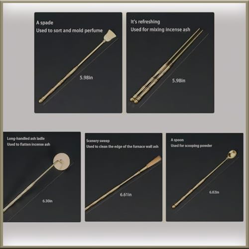31 Pcs Brass Incense Burner Set for Yoga and Meditation