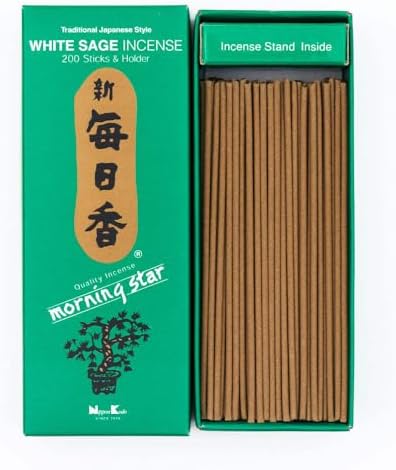 Morning Star Sage 200 Sticks and Holder by Nippon Kodo
