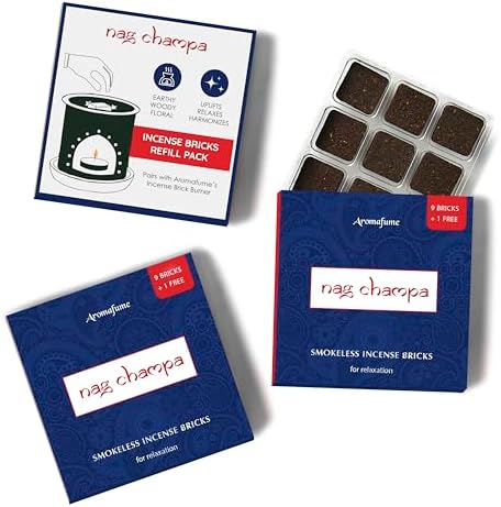 Aromafume Nag Champa Incense Bricks Refill Pack 3x9