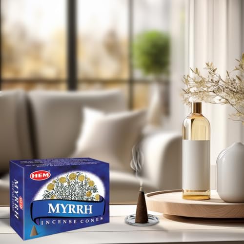 HEM Myrrh Incense Cones Pack of 12