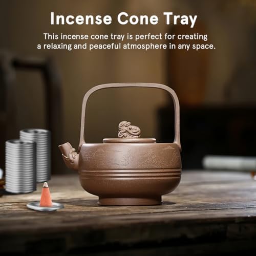 POPETPOP 50Pcs Tower Incense Trays - Silver Metal Plates for Home Decor