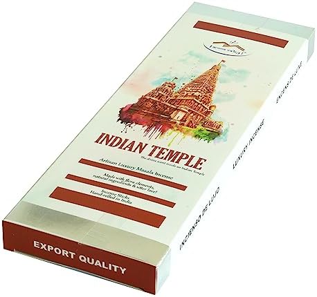 Indian Temple Incense Sticks - 20 Long-Burning Artisan Incense