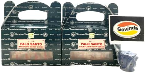 Govinda Bangalore BNG Palo Santo Backflow Cones 48 Pcs with Burner