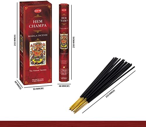 HEM Champa Masala Incense Sticks 6 Pack 120 Sticks