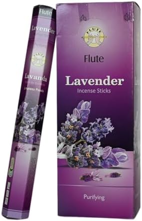 YADUE Lavender Incense Sticks - 120 Sticks 6 Pack x 20 PCS for Relaxation and Home Fragrance