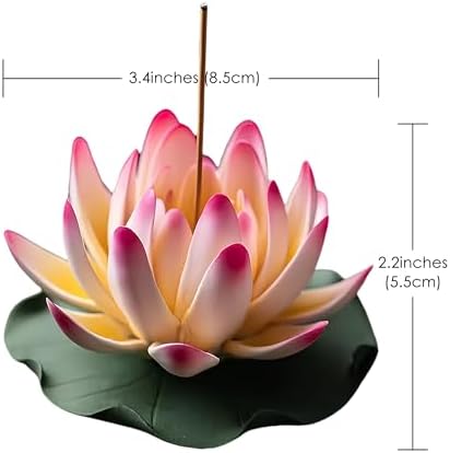 Pink Ceramic Lotus Incense Burner - Decor Fragrance Holder