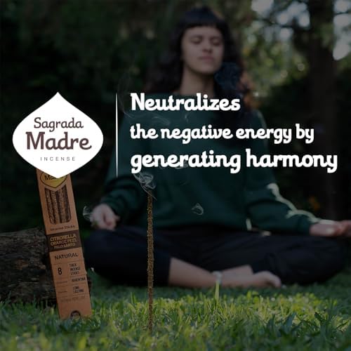 Sagrada Madre 8 pcs Natural Citronella Orange Incense Sticks